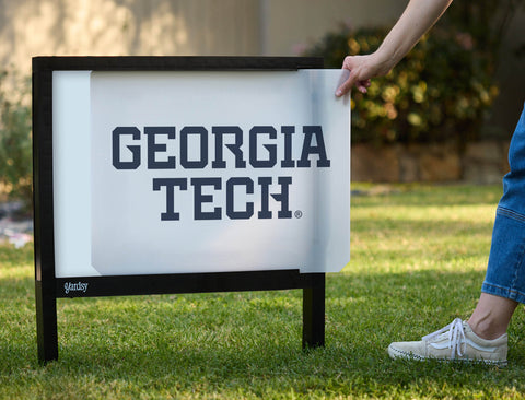 Georgia Tech Wordmark White Yardsy Sign