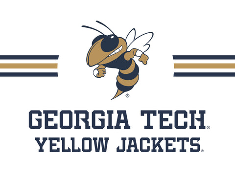 Georgia Tech Yellow Jackets Stripes White Yardsy Sign