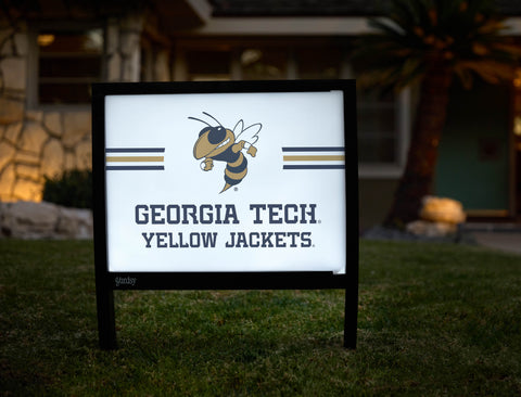 Georgia Tech Yellow Jackets Stripes White Yardsy Sign