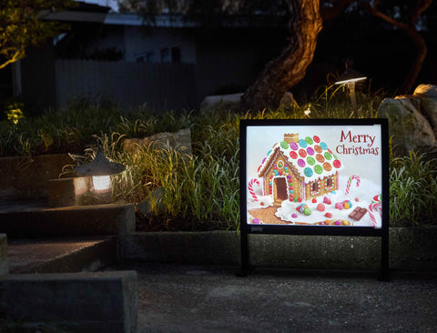 Gingerbread House Christmas Yardsy Sign - Flat Feet