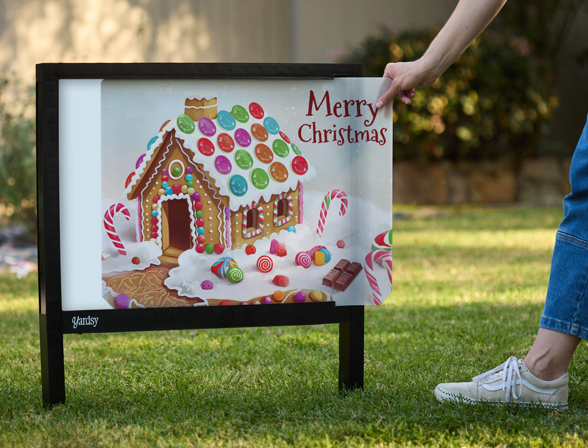 Gingerbread House Christmas Yardsy Sign