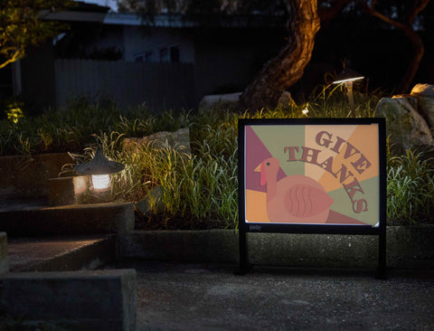 Give Thanks Turkey Yardsy Sign - Flat Feet