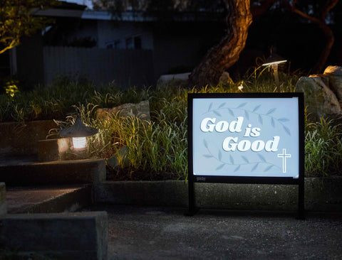 God Is Good Yardsy Sign - Flat Feet