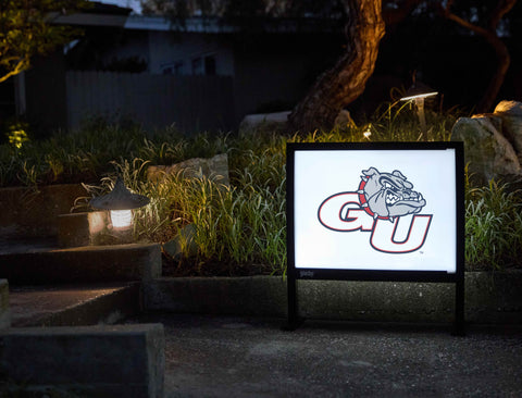 Gonzaga GU Bulldog White Yardsy Sign - Flat Feet