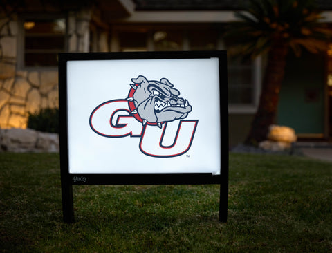 Gonzaga GU Bulldog White Yardsy Sign - Hero