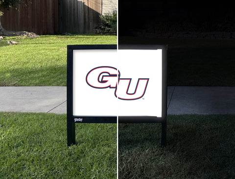 Gonzaga GU White Yardsy Sign - Day Night