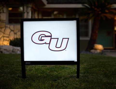 Gonzaga GU White Yardsy Sign - Hero