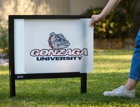Gonzaga University Bulldog White Yardsy Sign - Interchangeable