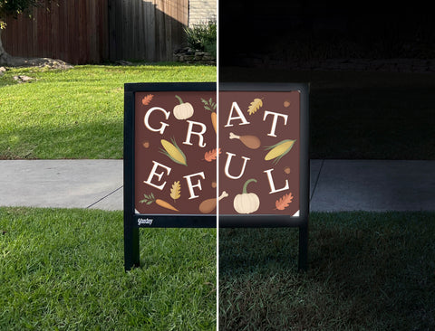Grateful Yardsy Sign - Day Night
