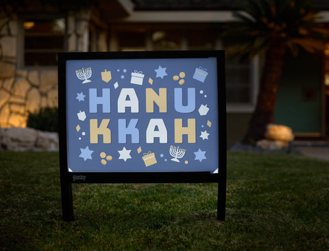 Hanukkah Lettering Yardsy Sign - Hero