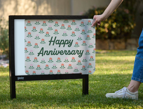 Happy Anniversary Yardsy Sign - Interchangeable