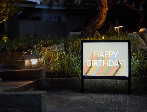 Happy Birthday Yardsy Sign - Flat Feet
