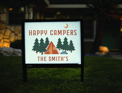 Happy Campers Custom Yardsy Sign - Hero