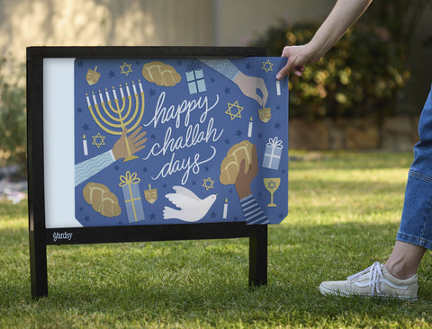 Happy Challah-Days Yardsy Sign - Interchangeable