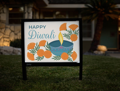 Happy Diwali Yardsy Sign - Hero
