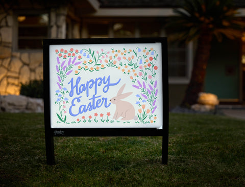 Happy Easter Bunny Yardsy Sign - Hero