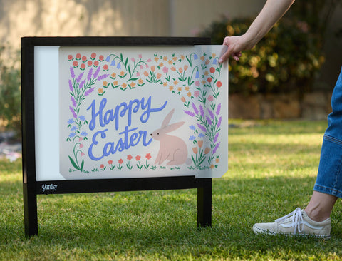Happy Easter Bunny Yardsy Sign - Interchangeable
