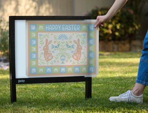 Happy Easter Frame Yardsy Sign - Interchangeable