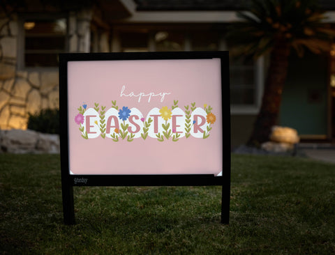 Happy Easter Garden Eggs Yardsy Sign - Hero
