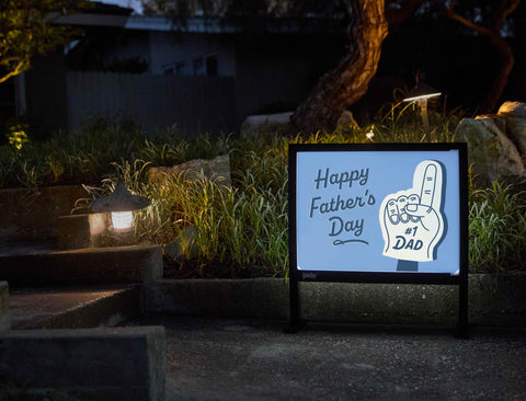 Happy Father's Day Foam Finger Yardsy Sign - Flat Feet