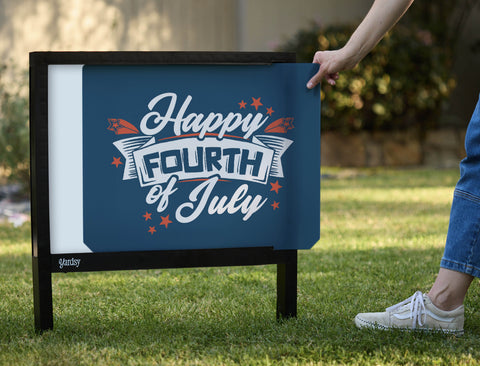 Happy Fourth Of July Yardsy Sign - Interchangeable