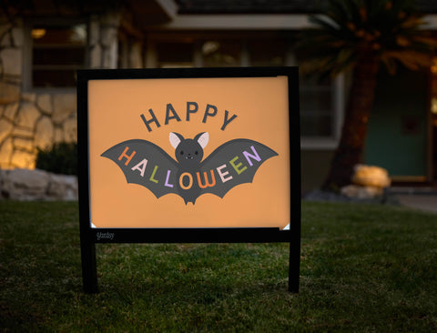 Happy Halloween Bat Yardsy Sign