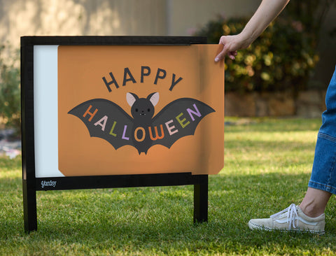 Happy Halloween Bat Yardsy Sign