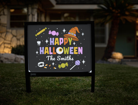 Happy Halloween Candy Custom Yardsy Sign - Hero