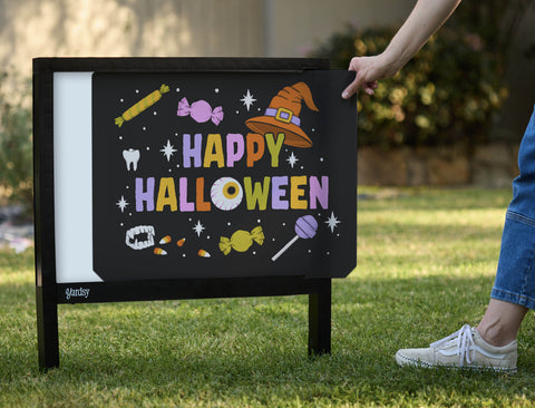 Happy Halloween Candy Yardsy Sign - Interchangeable