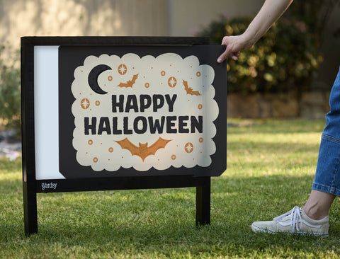 Happy Halloween Night Yardsy Sign - Interchangeable