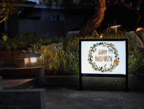Happy Halloween Wreath Yardsy Sign - Flat Feet