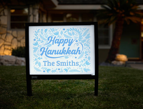 Happy Hanukkah Custom Yardsy Sign