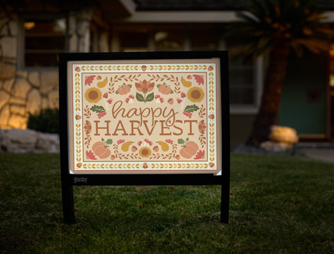 Happy Harvest Crops Autumn Yardsy Sign - Hero