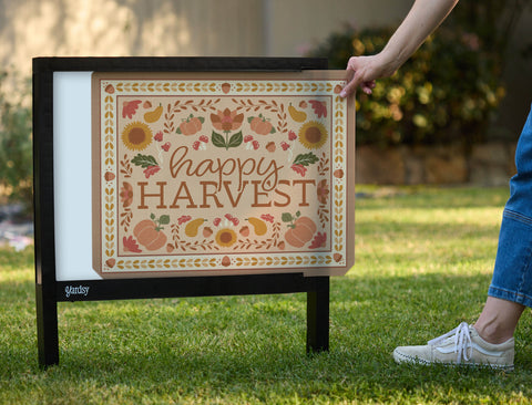 Happy Harvest Crops Autumn Yardsy Sign - Interchangeable
