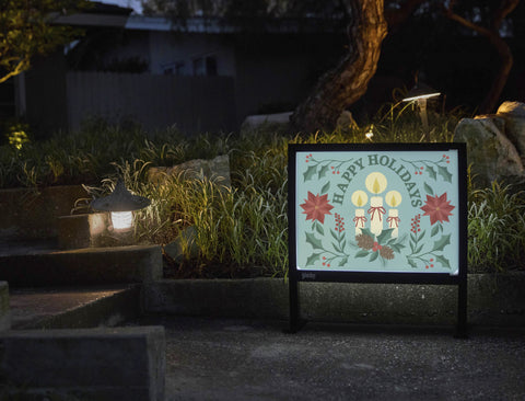 Happy Holidays Yardsy Sign - Flat Feet