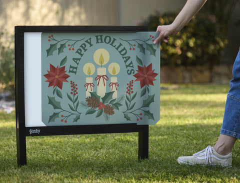 Happy Holidays Yardsy Sign - Interchangeable