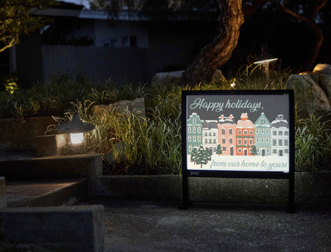 Happy Holidays, From Our Home To Yours Yardsy Sign - Flat Feet