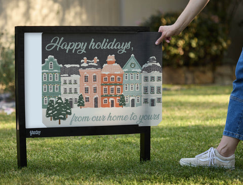 Happy Holidays, From Our Home To Yours Yardsy Sign - Interchangeable