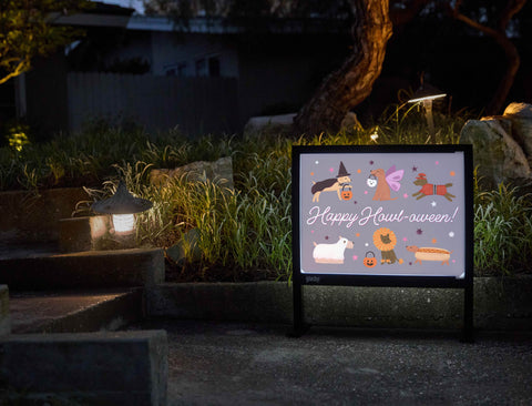 Happy Howl-Oween Yardsy Sign - Flat Feet