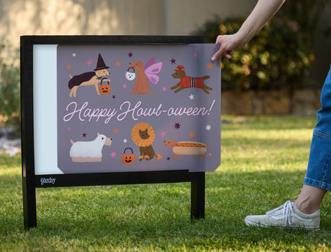 Happy Howl-Oween Yardsy Sign - Interchangeable