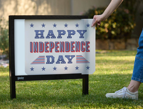 Happy Independence Day Yardsy Sign - Interchangeable