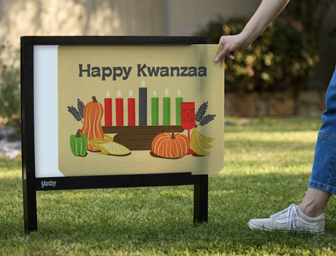 Happy Kwanzaa Yardsy Sign - Interchangeable