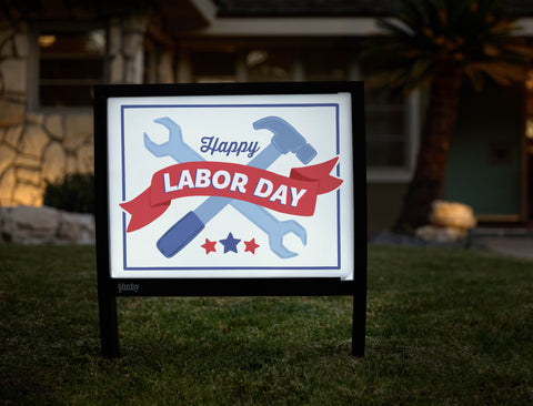 Happy Labor Day Yardsy Sign - Hero
