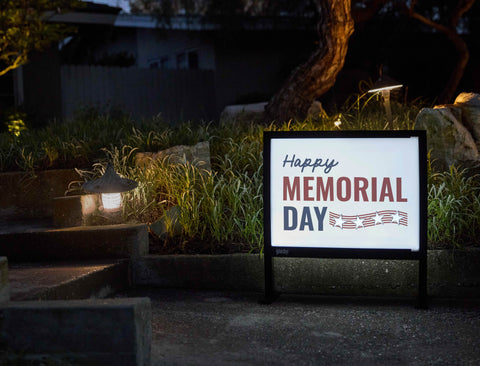 Happy Memorial Day Yardsy Sign - Flat Feet
