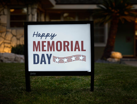 Happy Memorial Day Yardsy Sign - Hero
