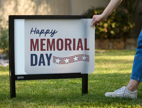 Happy Memorial Day Yardsy Sign - Interchangeable