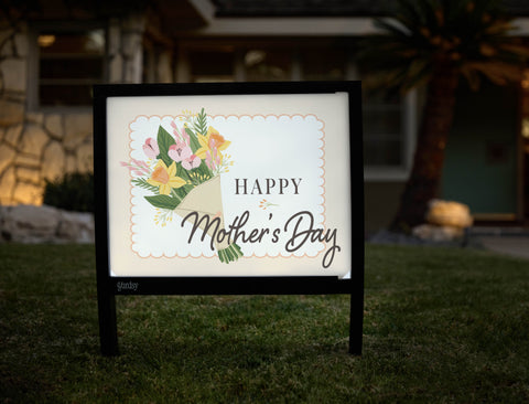 Happy Mother's Day Bouquet Yardsy Sign - Hero