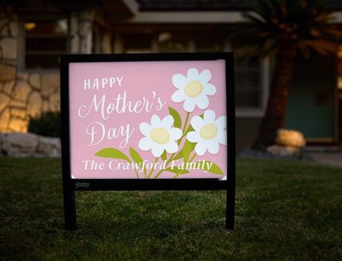Happy Mother's Day Daisy Custom Yardsy Sign - Hero