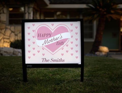 Happy Mother's Day Heart Custom Yardsy Sign - Hero