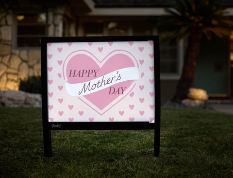 Happy Mother's Day Heart Yardsy Sign - Hero